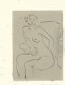 Nu Au Fauteuil, Main Gauche Derriere Le Dos by Henri Matisse