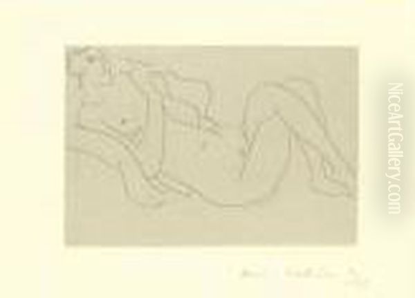 Nu Allonge, Jambes Repliees - view 1
