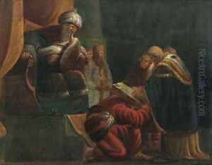 An Old Tetament scene by Willem De Poorter