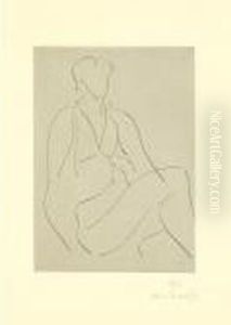 Jeune Femme Assise, Robe Sans Manches by Henri Matisse