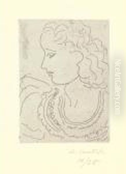 Jeune Femme De Profil, Blouse En Dentelle - view 1