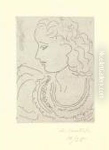 Jeune Femme De Profil, Blouse En Dentelle by Henri Matisse