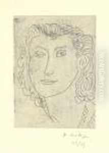 Visage De Trois-quarts (d. 297) by Henri Matisse