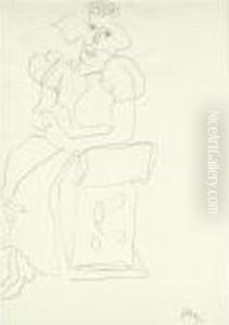 Femme A La Voilette Assise Sur Un Siege Africain by Henri Matisse
