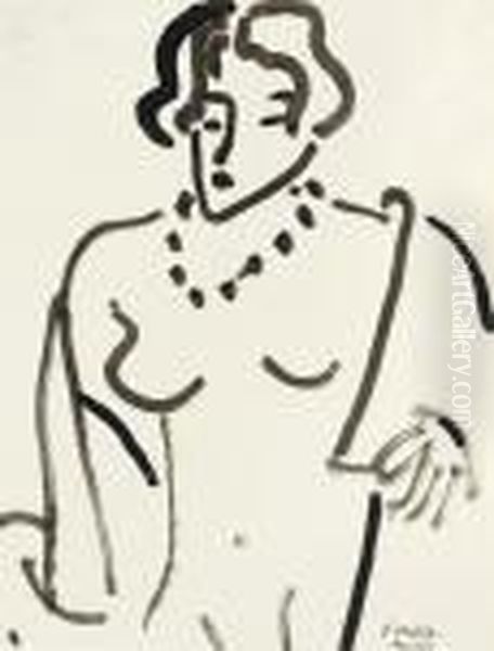 Femme Au Collier De Perles - view 1