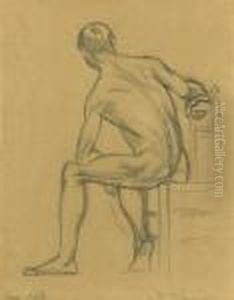 Jeune Homme Nu De Dos Assis by Henri Matisse