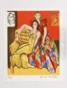 Deux Jeunes Elegantes Dans Un Interieur by Henri Matisse