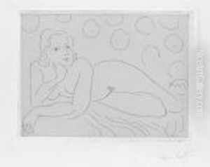Nu Allonge, Sur Fond A Motifs Circulaires. 1929. by Henri Matisse