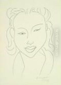 Chinoise Au Visage De Face. 1947 by Henri Matisse