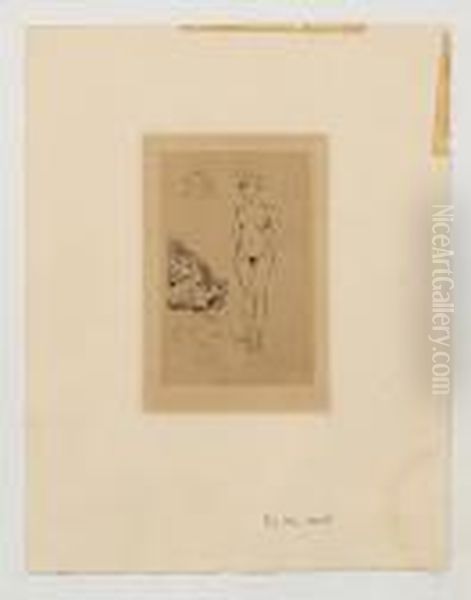 Deux Nus, Deux Tetes D'enfants (duthuit 6) - view 1