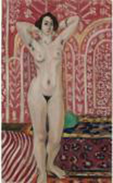 Nu Sur Fond Rouge - view 1