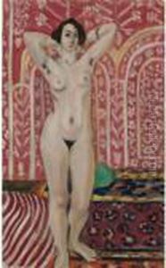 Nu Sur Fond Rouge by Henri Matisse