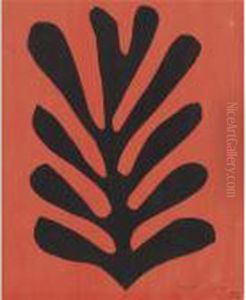 Feuille Noire Sur Fond Rouge by Henri Matisse