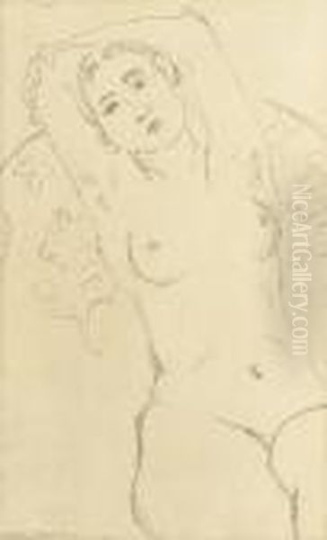 Femme Nue, Dans Un Fauteuil - view 1