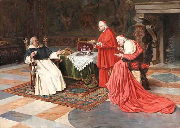 Cardinals enjoying tea - view 1
