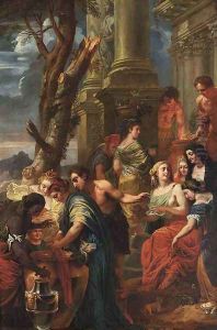 Thetis Dips Achilles In A Vase With Water From The Styx