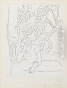 Interieur Au Feuillage (d. 244) by Henri Matisse