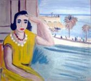 Girl In Yellow Dress Seated At Window by Henri Matisse