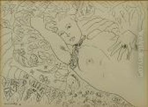 Liggend Naakt Tussen De Bloemen.
Nu Couche Entre Les Fleurs by Henri Matisse