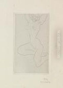 Nu Assis Sur La Jambe Droite, Bras Levas by Henri Matisse