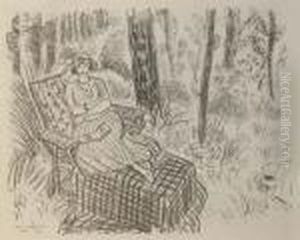 Jeune Fille A La Chaise-longue by Henri Matisse