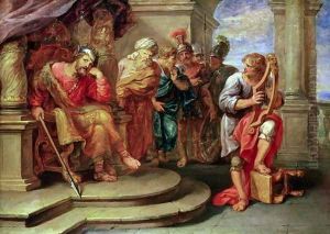 Saul Listening to David Playing the Harp by Erasmus II Quellin (Quellinus)