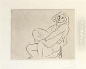 Jeune Femme Enserrant Son Genou Gauche by Henri Matisse