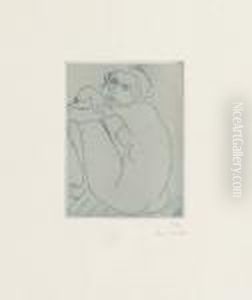 Accroupi Sur Banquette Rayae by Henri Matisse