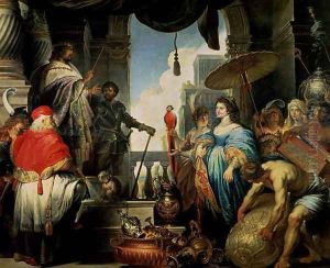 Solomon and the Queen of Sheba by Erasmus II Quellin (Quellinus)