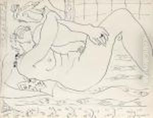 Nu Couche Au Miroir by Henri Matisse