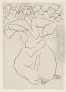 Orientale Assise, Voile Sur La Tete by Henri Matisse