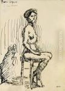 Jeune Fille Nue, Assise Sur Un Tabouret by Henri Matisse