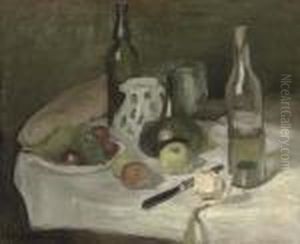 Nature Morte Avec Fruits Et Bouteille by Henri Matisse