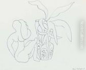 Petite Sculpture Et Plante by Henri Matisse