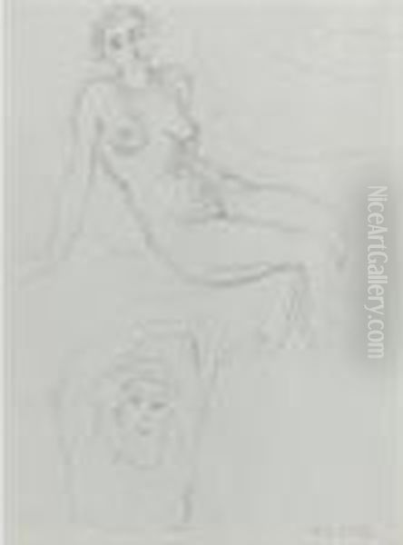 Etude De Nus: A Double-sided Drawing - view 1