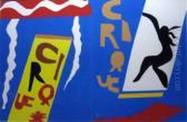 'cirque' Lithograph, Published
By Editions Authese, Paris, Part Of The 'jazz' Portfolio, 24cm X 56cm,
Framed - view 1