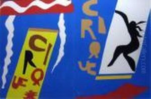 'cirque' Lithograph, Published 
By Editions Authese, Paris, Part Of The 'jazz' Portfolio, 24cm X 56cm, 
Framed by Henri Matisse