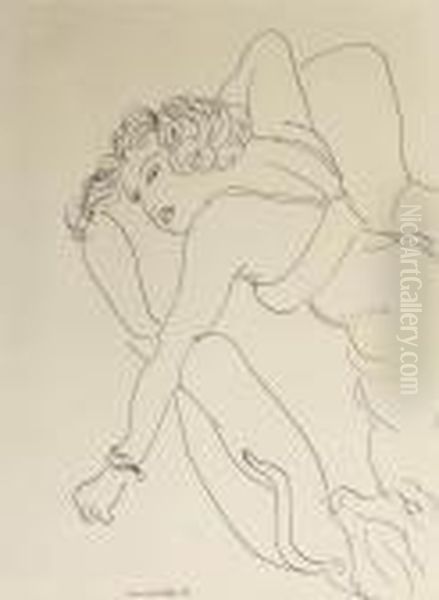 Femme Alanguie Sur Un Fauteuil - view 1