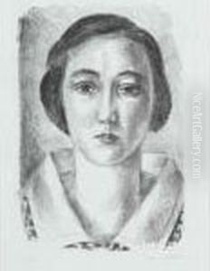 Jeune Fille En Robe Fleurie Au Col D'organdi (duthuit 429) by Henri Matisse