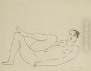 Nu Couche, Jambe Repliee-etude De Jambes by Henri Matisse