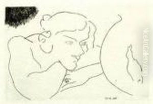 Jeune Femme Observant Les Evolutions D'un Poisson by Henri Matisse