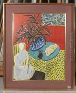 Interieur Mit Sitzender Frau. by Henri Matisse