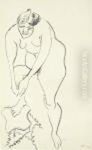 Nu Au Pied Sur Un Tabouret (duthuit 404)