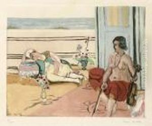 Odalisque Sur La Terrasse, By Jacques Villon