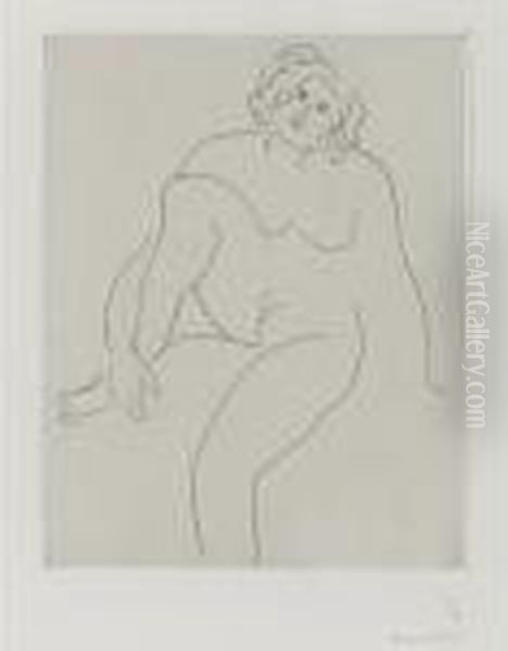 Nu Assise, Le Bras Entourant La Jambe Repliee (d. 201) - view 1