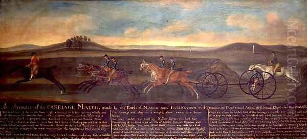 The Carriage Match run by the Earls of March and Eglington on Newmarket Heath, 29th August 1780 - view 1