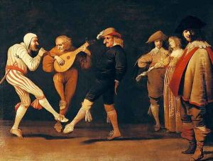 Farce Actors Dancing by Pieter Jansz. Quast