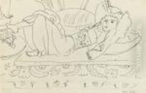 Odalisque Etendue, Au Fauteuil Turc - view 1