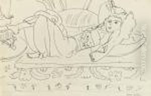 Odalisque Etendue, Au Fauteuil Turc
