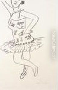 Danseuse Cambree Au Visage Coupe